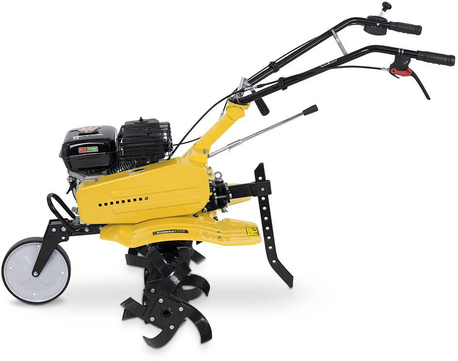POWERPLUS POWXG7217 benzininis kultivatorius ir žemės freza dirvos apdirbimui ir sodo paruošimui 208cc 4200W 105cm 4-taktis variklis reversas