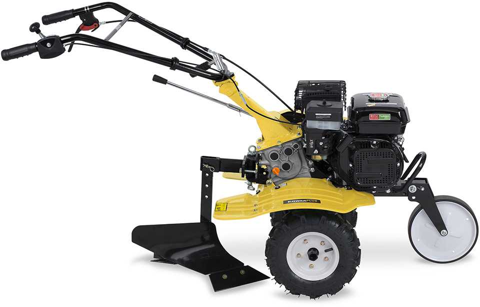 POWERPLUS POWXG7217 benzininis kultivatorius ir žemės freza dirvos apdirbimui ir sodo paruošimui 208cc 4200W 105cm 4-taktis variklis reversas