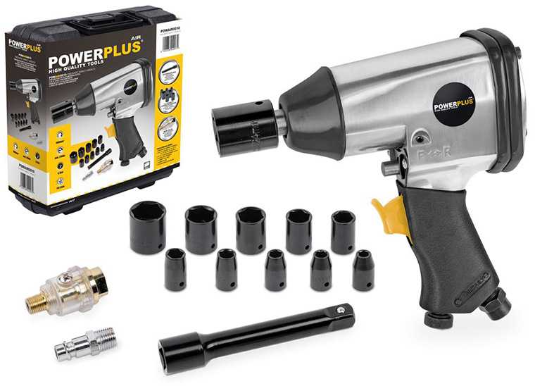 Pneumatinis veržliaraktis 1/2";, 310 Nm, 6.3bar Powerplus