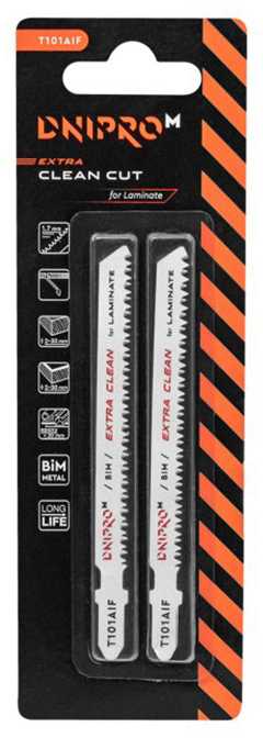 Siaurapjūklio ašmenys T101AIF laminatui, 100 mm (2 vnt.) DNIPRO-M