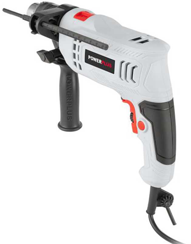 Powerplus POWC10110 smūginis gręžtuvas betonui, medienai ir metalui gręžti 550W 48000 smūg/min 13mm griebtuvas 10mm betonas