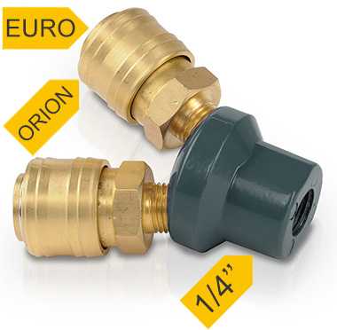 Trijų dalių jungtis EURO, ORION - 1/4 ";Powerplus