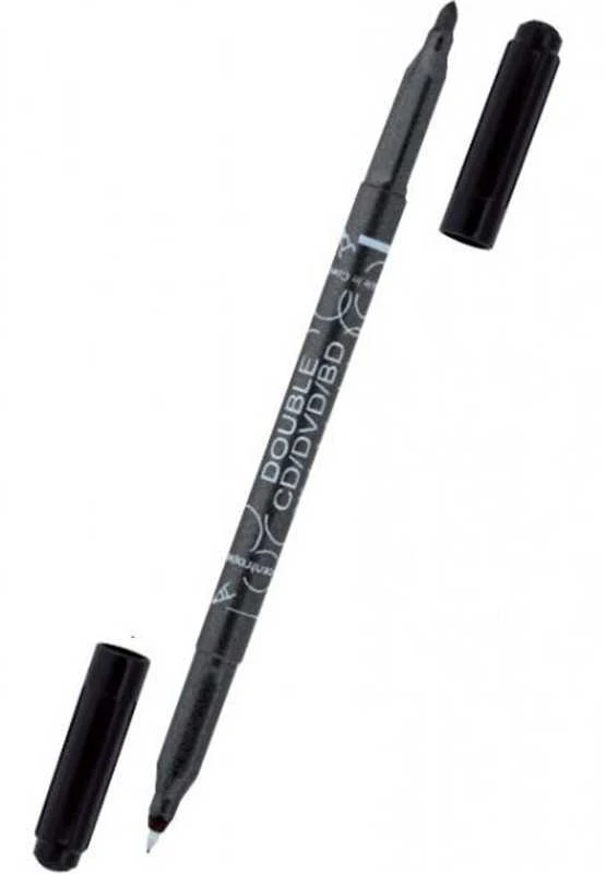 Centropen, marker 3616, juoda, 10vnt, 0,6/2,5mm, na bazie alkoholu. CD/DVD marker, cena za 1szt
