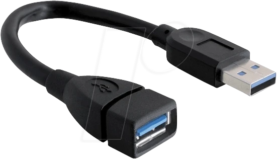 DELOCK kabelis USB 3.0 prailginimas A/A 15 cm vyriškas / moteriškas