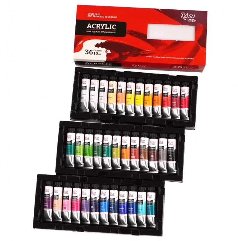 Akrilinių dažų rinkinys 36x10ml ROSA Studio
