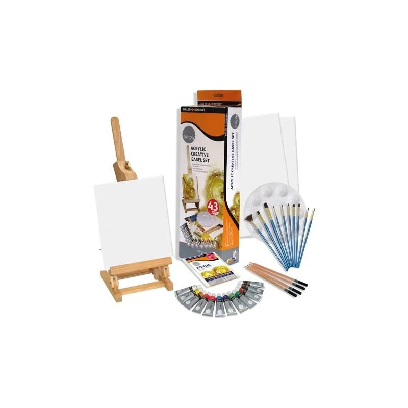 Daler Rowney Akrilinių dažų rinkinys Simply 43 vnt