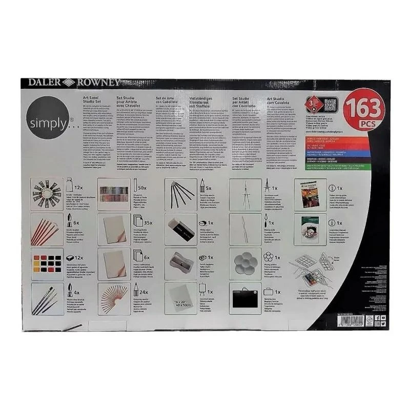 Daler Rowney Pilnas dailininko rinkinys 163 vnt