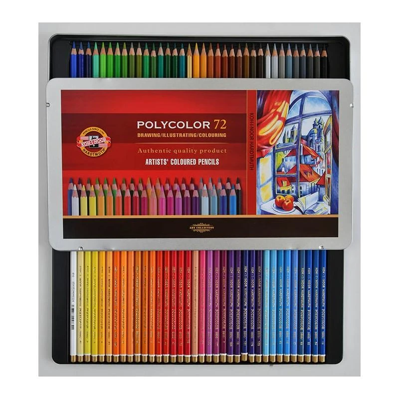 Koh I noor Spalvoti kokybiški pieštukai Polycolor 72sp