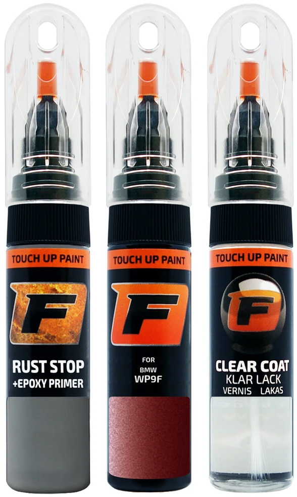 Firanto BMW WP9F - FROZEN PURE Raudonas Rinkinys: Dažų korektorius įbrėžimų taisymui + Rūdžių modifikatorius + Lakas 15 ml