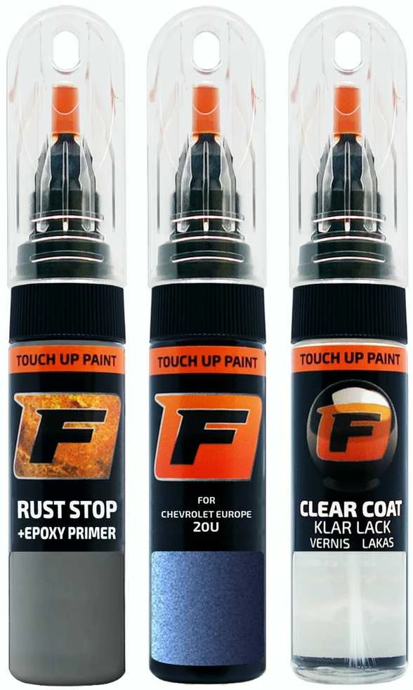 Firanto CHEVROLET EUROPE 20U - IMPRESSION Mėlynas Rinkinys: Dažų korektorius įbrėžimų taisymui + Rūdžių modifikatorius + Lakas 15 ml