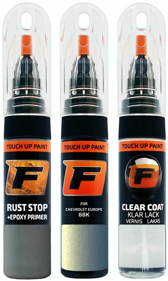 Firanto CHEVROLET EUROPE 88K - GREENISH Mėlynas Rinkinys: Dažų korektorius įbrėžimų taisymui + Rūdžių modifikatorius + Lakas 15 ml