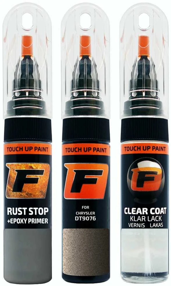 Firanto CHRYSLER DT9076 - TAUPE FROST Rinkinys: Dažų korektorius įbrėžimų taisymui + Rūdžių modifikatorius + Lakas 15 ml