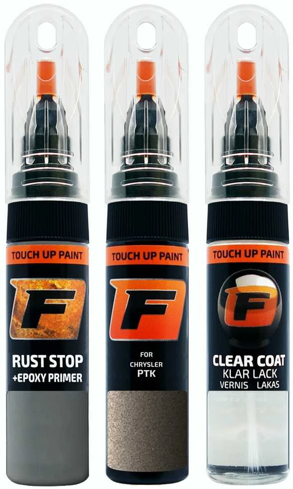 Firanto CHRYSLER PTK - TAUPE FROST Rinkinys: Dažų korektorius įbrėžimų taisymui + Rūdžių modifikatorius + Lakas 15 ml
