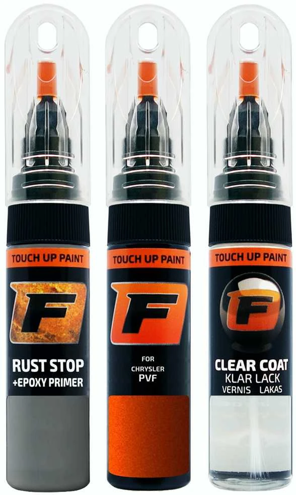 Firanto CHRYSLER PVF - PROWLER Oranžinis Rinkinys: Dažų korektorius įbrėžimų taisymui + Rūdžių modifikatorius + Lakas 15 ml