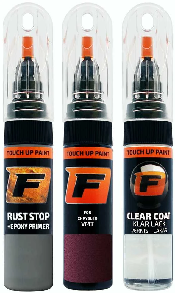 Firanto CHRYSLER VMT - DEEP CRANBERRY Rinkinys: Dažų korektorius įbrėžimų taisymui + Rūdžių modifikatorius + Lakas 15 ml