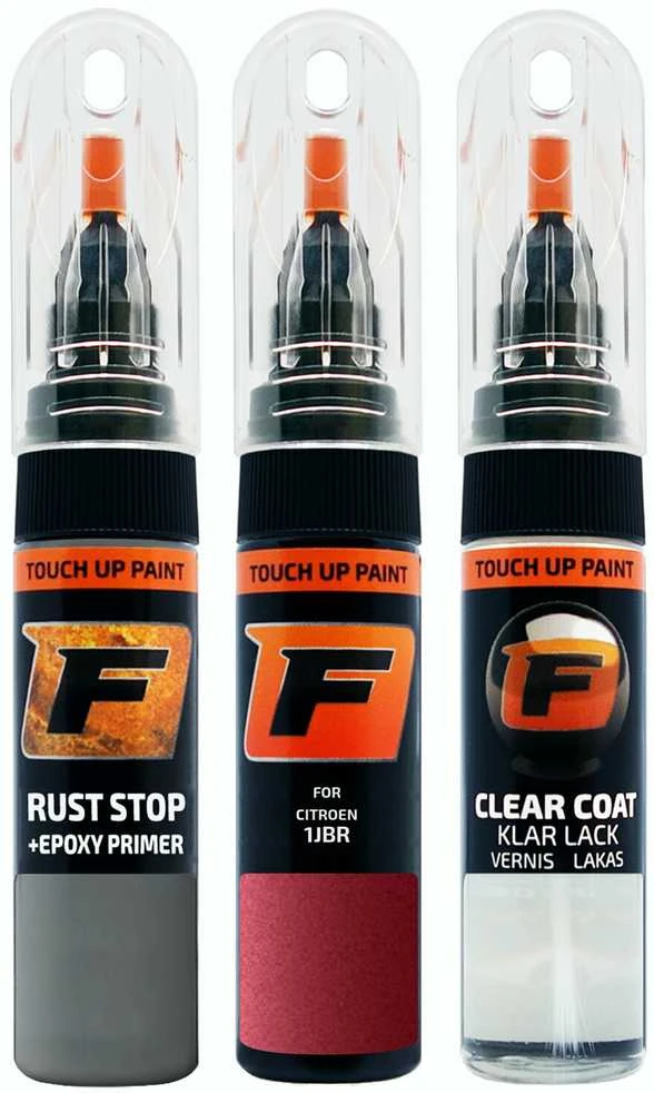 Firanto CITROEN 1JBR - ROUGE VITAL Rinkinys: Dažų korektorius įbrėžimų taisymui + Rūdžių modifikatorius + Lakas 15 ml