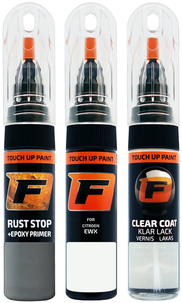 Firanto CITROEN EWX - BLANC Rinkinys: Dažų korektorius įbrėžimų taisymui + Rūdžių modifikatorius + Lakas 15 ml