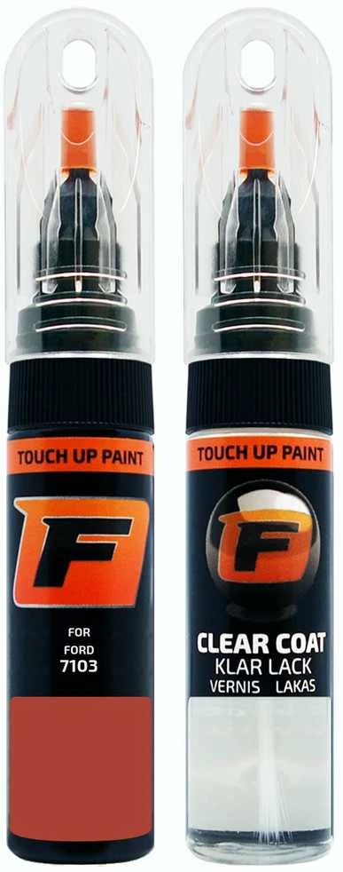 Firanto FORD 7103 - CORAL Dažų korektorius įbrėžimų taisymui + Lakas 15 ml