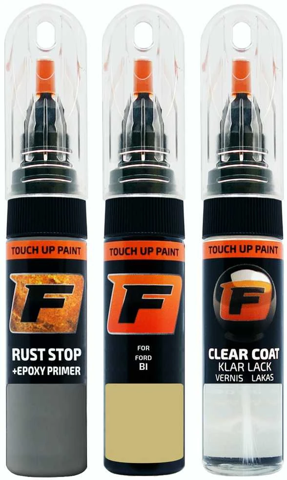 Firanto FORD BI - INCA GOLD Rinkinys: Dažų korektorius įbrėžimų taisymui + Rūdžių modifikatorius + Lakas 15 ml