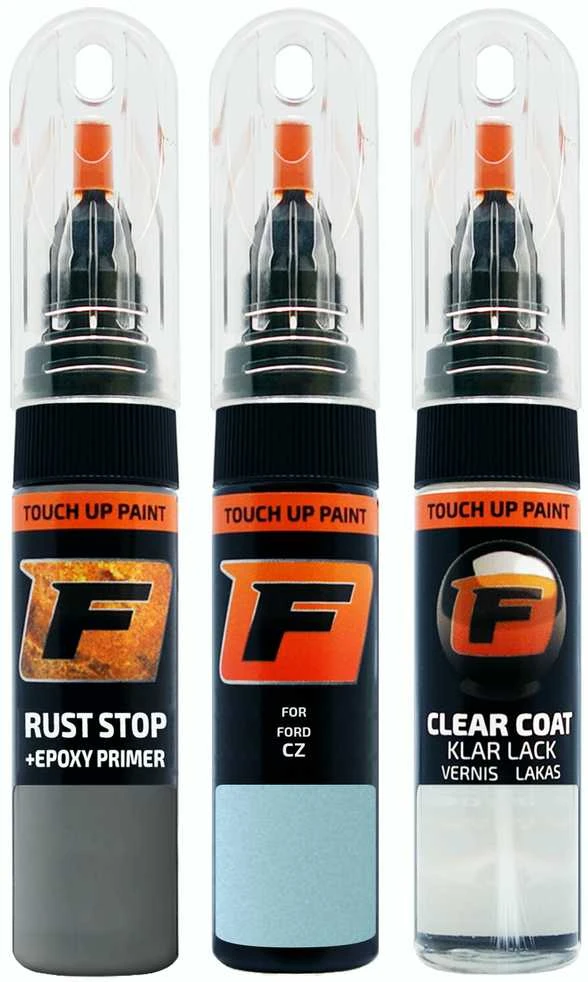 Firanto FORD CZ - ROBIN'S EGG Mėlynas Rinkinys: Dažų korektorius įbrėžimų taisymui + Rūdžių modifikatorius + Lakas 15 ml