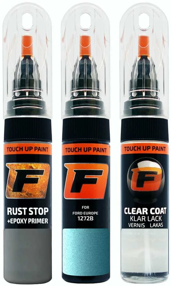 Firanto FORD EUROPE 1272B - COSMOS Mėlynas/BLAU Rinkinys: Dažų korektorius įbrėžimų taisymui + Rūdžių modifikatorius + Lakas 15 ml