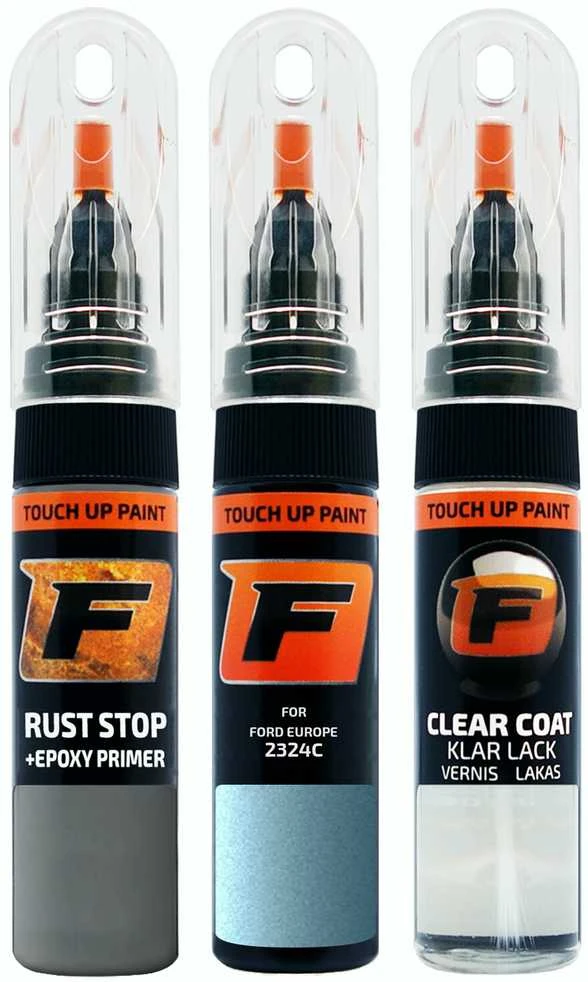 Firanto FORD EUROPE 2324C - AQUA FOAM Rinkinys: Dažų korektorius įbrėžimų taisymui + Rūdžių modifikatorius + Lakas 15 ml