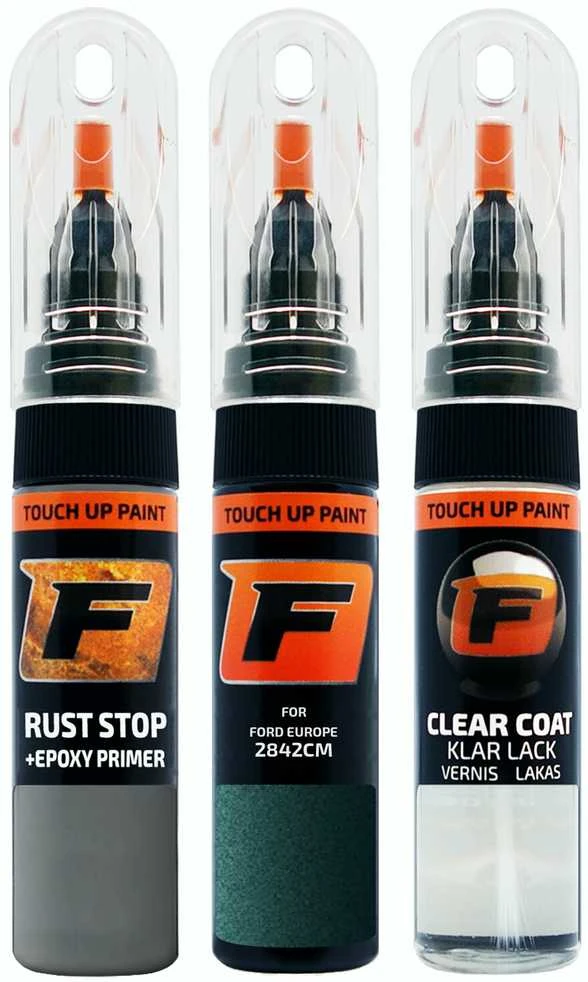 Firanto FORD EUROPE 2842CM - AUTUMN Žalias Rinkinys: Dažų korektorius įbrėžimų taisymui + Rūdžių modifikatorius + Lakas 15 ml