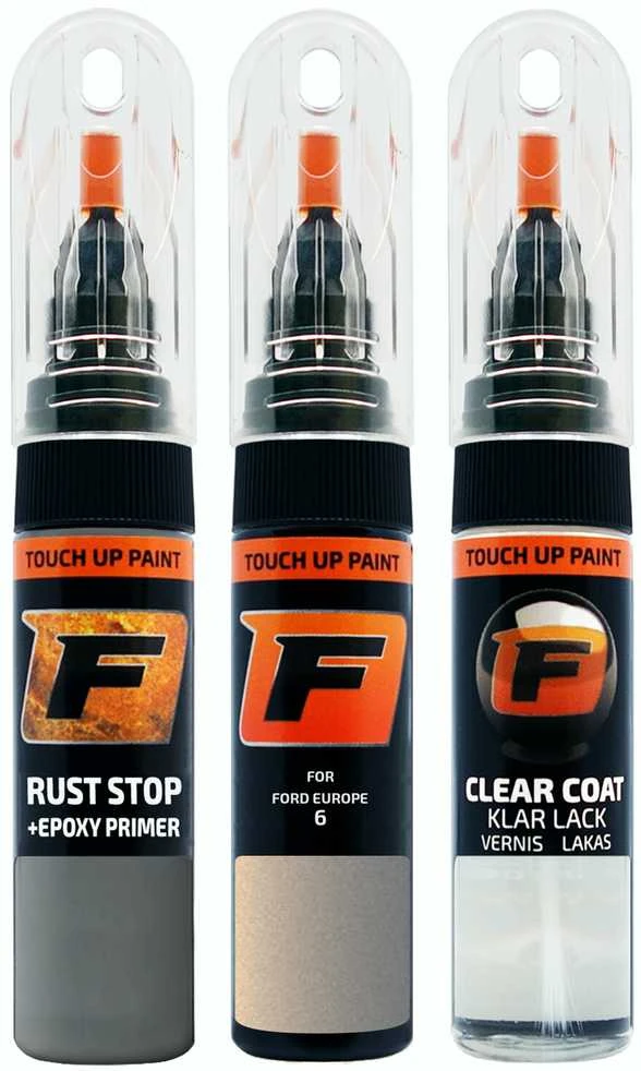 Firanto FORD EUROPE 6 - MICA STONE Rinkinys: Dažų korektorius įbrėžimų taisymui + Rūdžių modifikatorius + Lakas 15 ml