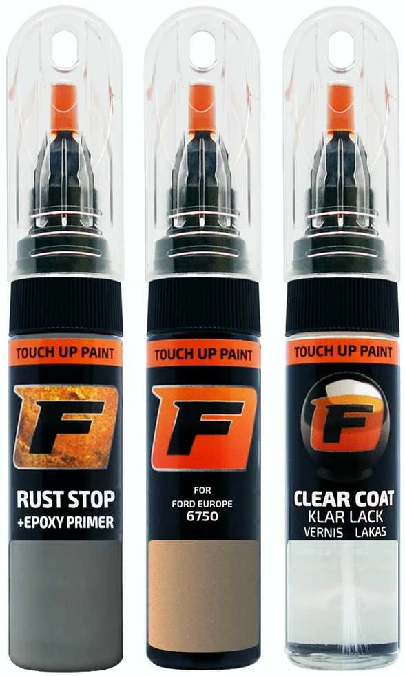 Firanto FORD EUROPE 6750 - CYP.GOLDFROST Rinkinys: Dažų korektorius įbrėžimų taisymui + Rūdžių modifikatorius + Lakas 15 ml