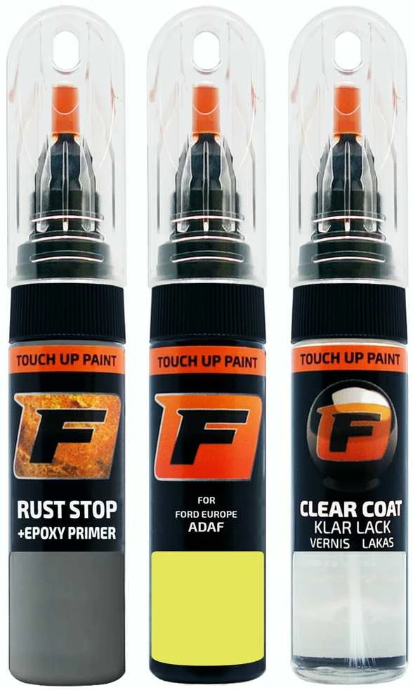 Firanto FORD EUROPE ADAF - CITRINE Geltonas Rinkinys: Dažų korektorius įbrėžimų taisymui + Rūdžių modifikatorius + Lakas 15 ml