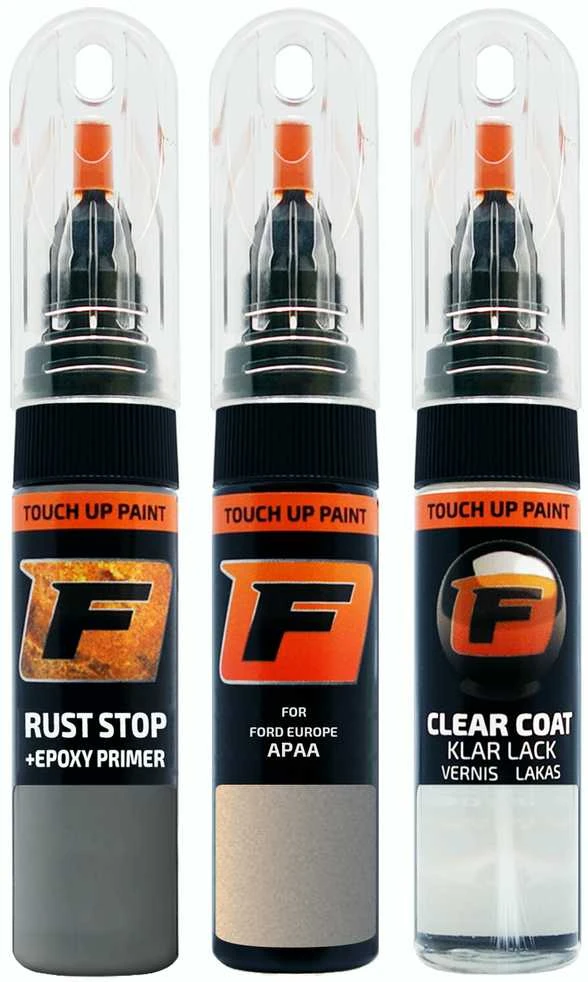 Firanto FORD EUROPE APAA - MICA STONE Rinkinys: Dažų korektorius įbrėžimų taisymui + Rūdžių modifikatorius + Lakas 15 ml