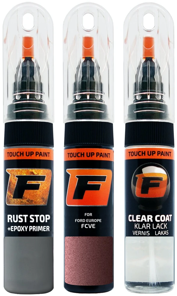 Firanto FORD EUROPE FCVE - HEATHER CORAL Rinkinys: Dažų korektorius įbrėžimų taisymui + Rūdžių modifikatorius + Lakas 15 ml