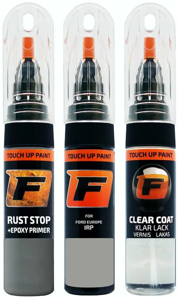 Firanto FORD EUROPE IRP - POLAR Pilkas Rinkinys: Dažų korektorius įbrėžimų taisymui + Rūdžių modifikatorius + Lakas 15 ml