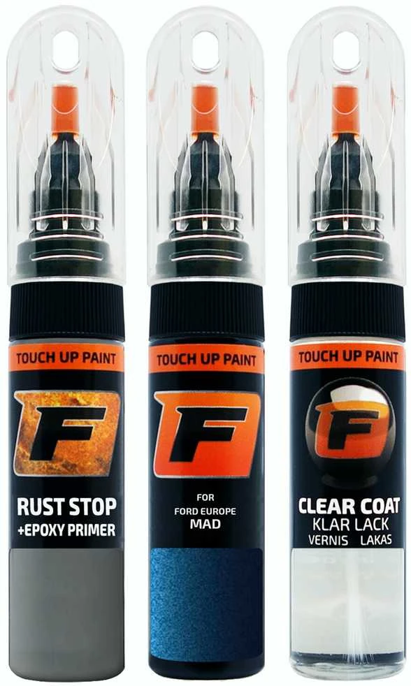 Firanto FORD EUROPE MAD - JAVA Mėlynas Rinkinys: Dažų korektorius įbrėžimų taisymui + Rūdžių modifikatorius + Lakas 15 ml