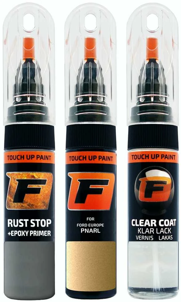 Firanto FORD EUROPE PNARL - CITRUS GOLD Rinkinys: Dažų korektorius įbrėžimų taisymui + Rūdžių modifikatorius + Lakas 15 ml