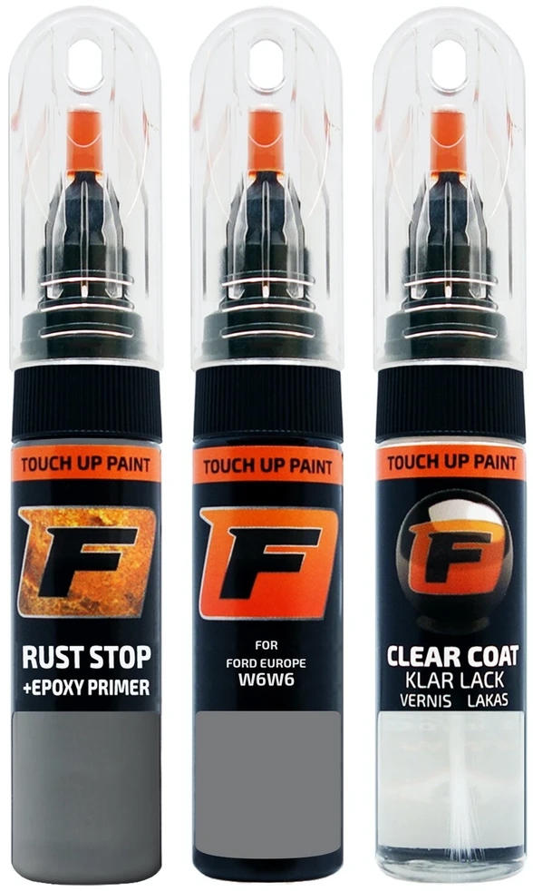 Firanto FORD EUROPE W6W6 - Pilkas MATTER Rinkinys: Dažų korektorius įbrėžimų taisymui + Rūdžių modifikatorius + Lakas 15 ml