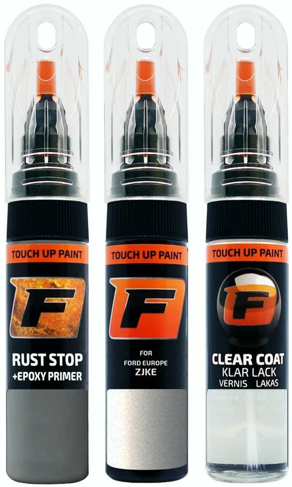 Firanto FORD EUROPE ZJKE - EISSILBER Rinkinys: Dažų korektorius įbrėžimų taisymui + Rūdžių modifikatorius + Lakas 15 ml