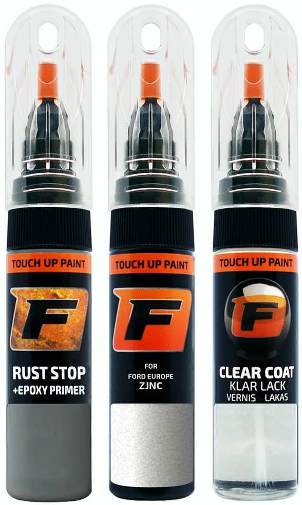 Firanto FORD EUROPE ZJNC - MOONDUST Sidabrinis Rinkinys: Dažų korektorius įbrėžimų taisymui + Rūdžių modifikatorius + Lakas 15 ml