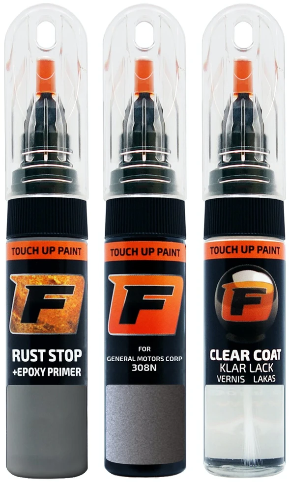 Firanto GENERAL MOTORS CORP 308N - COSMIC QUARTZ Rinkinys: Dažų korektorius įbrėžimų taisymui + Rūdžių modifikatorius + Lakas 15 ml