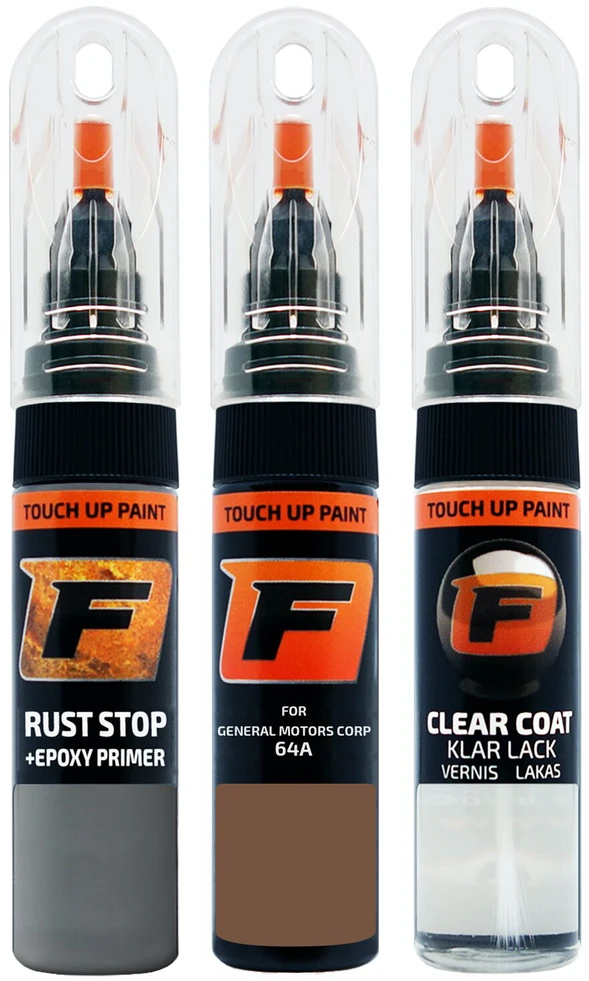 Firanto GENERAL MOTORS CORP 64A - LIGHT AUBURN Rinkinys: Dažų korektorius įbrėžimų taisymui + Rūdžių modifikatorius + Lakas 15 ml