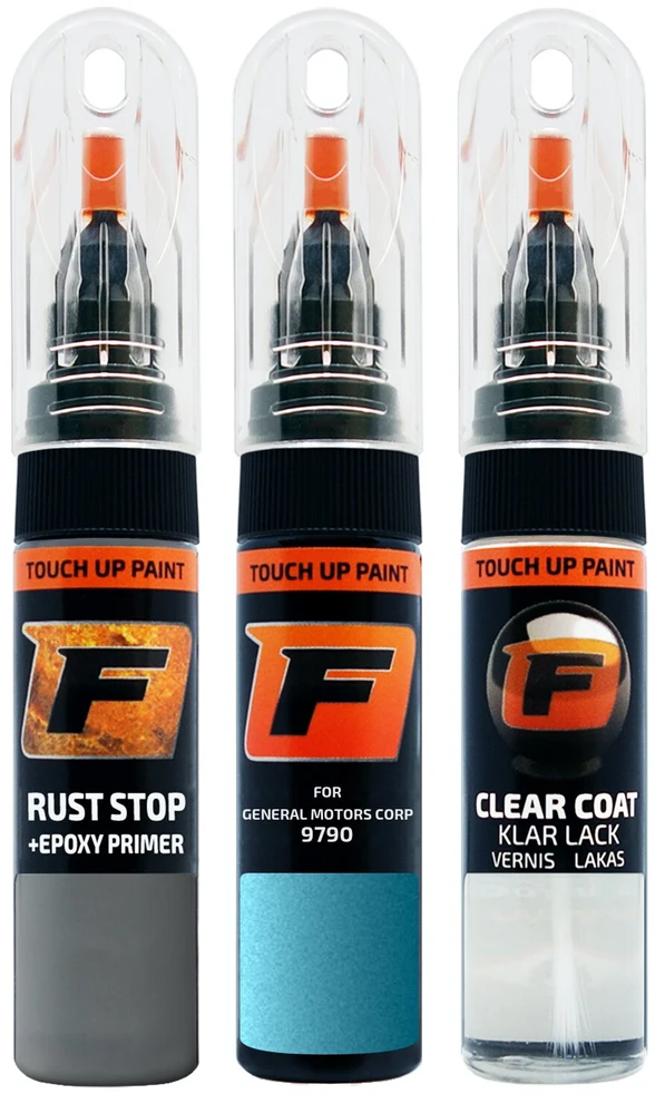 Firanto GENERAL MOTORS CORP 9790 - LIGHT QUASAR Mėlynas Rinkinys: Dažų korektorius įbrėžimų taisymui + Rūdžių modifikatorius + Lakas 15 ml