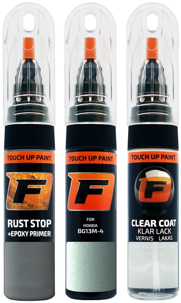 Firanto HONDA BG13M-4 - LIGHT Žalias Rinkinys: Dažų korektorius įbrėžimų taisymui + Rūdžių modifikatorius + Lakas 15 ml