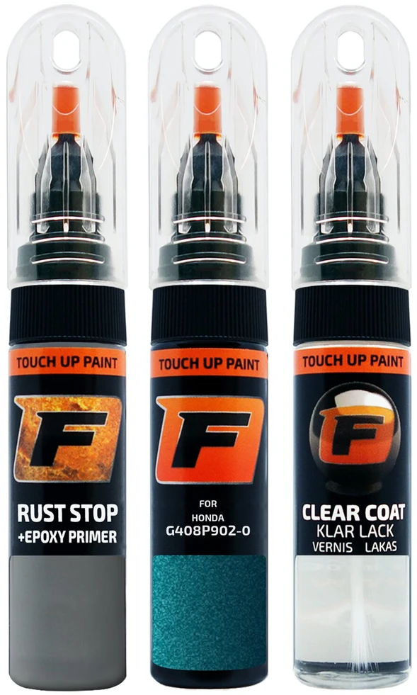 Firanto HONDA G408P902-0 - BLAZE PEACOCK Rinkinys: Dažų korektorius įbrėžimų taisymui + Rūdžių modifikatorius + Lakas 15 ml