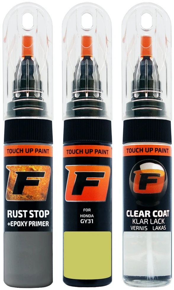 Firanto HONDA GY31 - WASABI CREME Rinkinys: Dažų korektorius įbrėžimų taisymui + Rūdžių modifikatorius + Lakas 15 ml