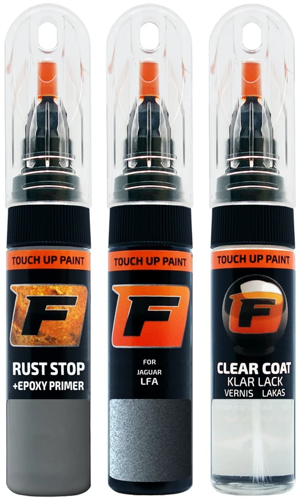 Firanto JAGUAR LFA - TITANIUM Rinkinys: Dažų korektorius įbrėžimų taisymui + Rūdžių modifikatorius + Lakas 15 ml