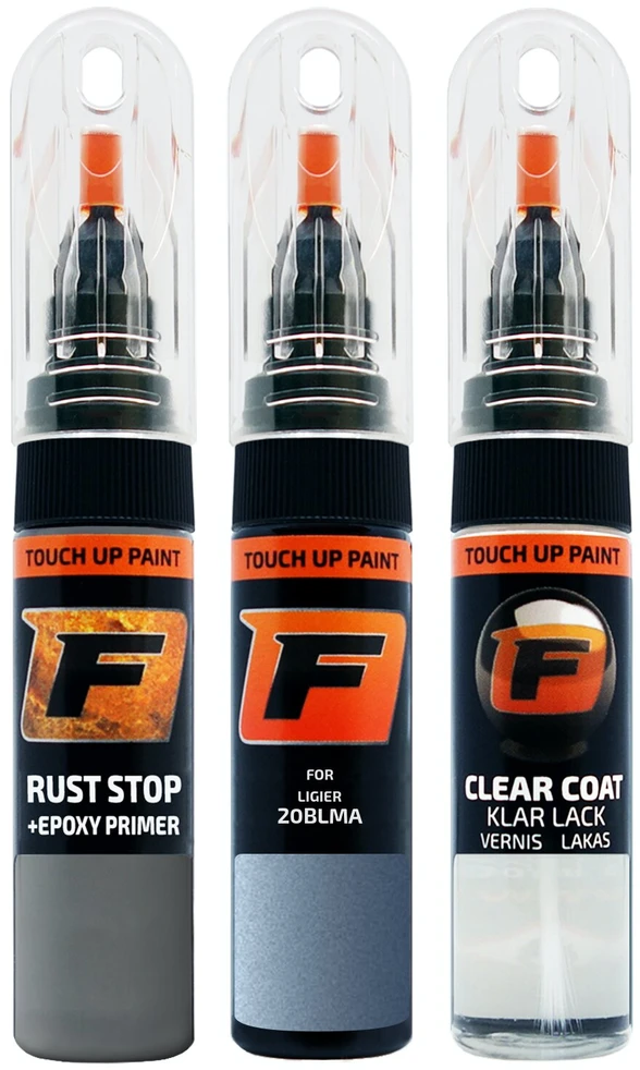 Firanto LIGIER 20BLMA - BLEU AZUR Rinkinys: Dažų korektorius įbrėžimų taisymui + Rūdžių modifikatorius + Lakas 15 ml