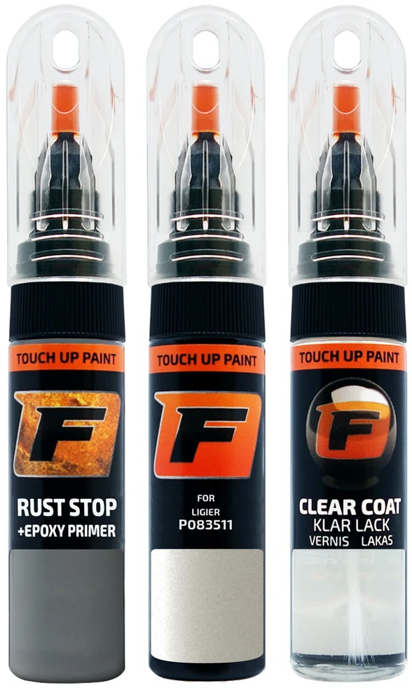 Firanto LIGIER P083511 - BLANC Rinkinys: Dažų korektorius įbrėžimų taisymui + Rūdžių modifikatorius + Lakas 15 ml