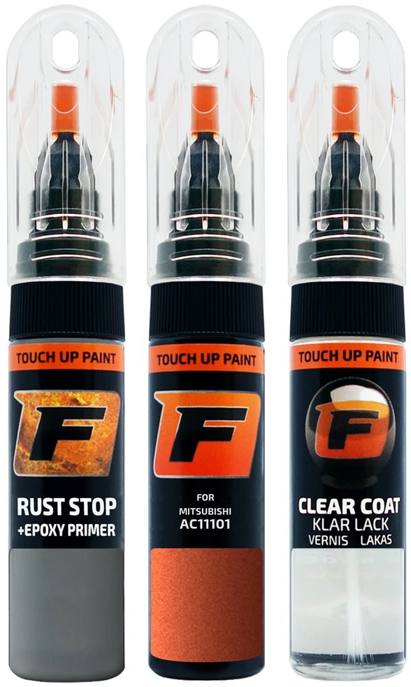Firanto MITSUBISHI AC11101 - DURANGO COPPER Rinkinys: Dažų korektorius įbrėžimų taisymui + Rūdžių modifikatorius + Lakas 15 ml