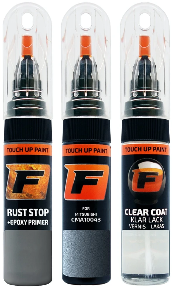 Firanto MITSUBISHI CMA10043 - MEDIUM BLUISH Pilkas Rinkinys: Dažų korektorius įbrėžimų taisymui + Rūdžių modifikatorius + Lakas 15 ml