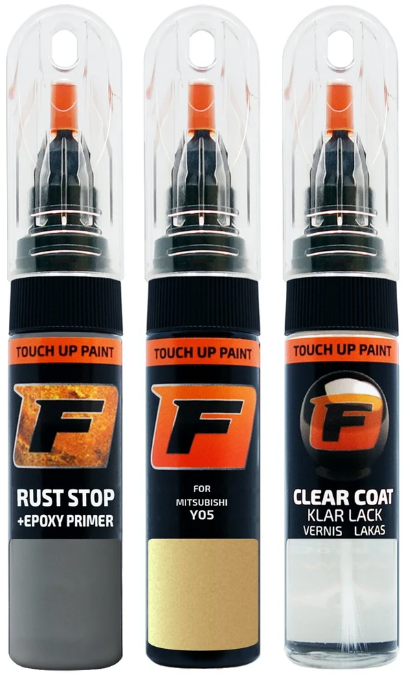 Firanto MITSUBISHI Y05 - LIGHT Geltonas Rinkinys: Dažų korektorius įbrėžimų taisymui + Rūdžių modifikatorius + Lakas 15 ml